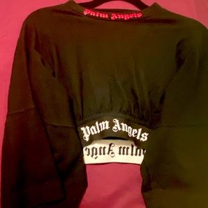 Palm angels logo crop top